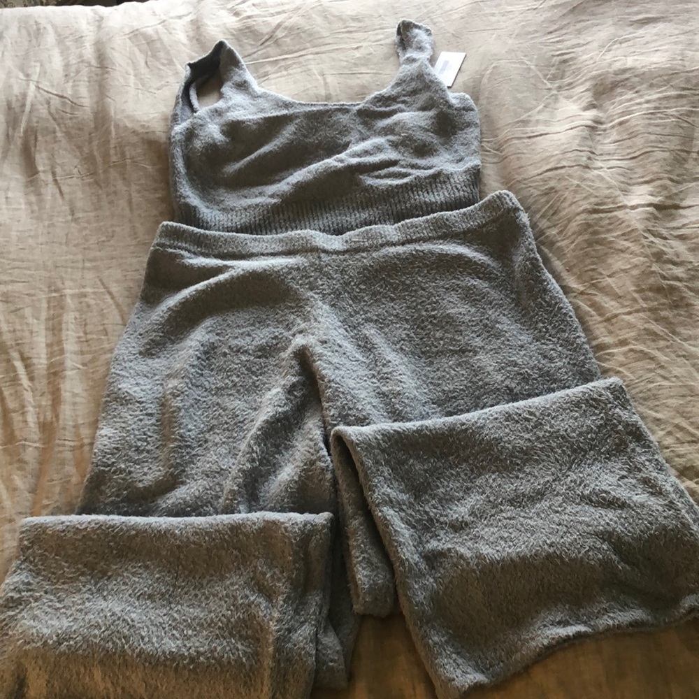 Reformation crop top wide leg lounge set plus 2x 100% organic cotton